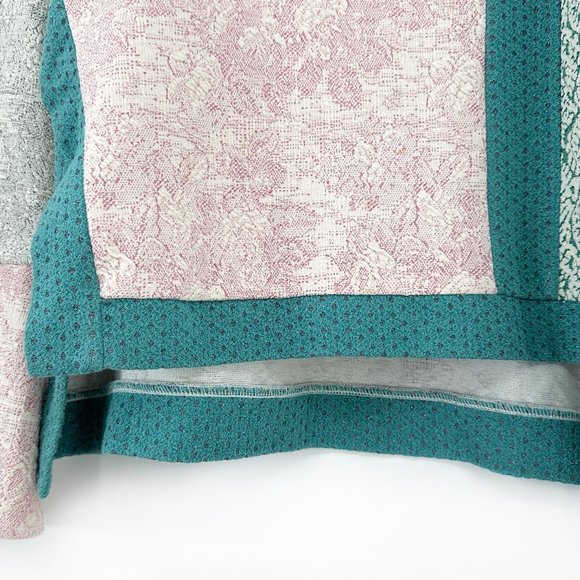 Anthropologie Postmark Patchwork Metallic Fiber Sweater sz S - Picture 5 of 8